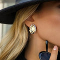 Hydraulic Dual-Color Earrings EJE01571GS
