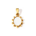 Gold Plated Stainless Steel Circular Seashell Pendant EJN06653G