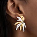 Double Color Butterfly Earrings    EJ25E01574GS