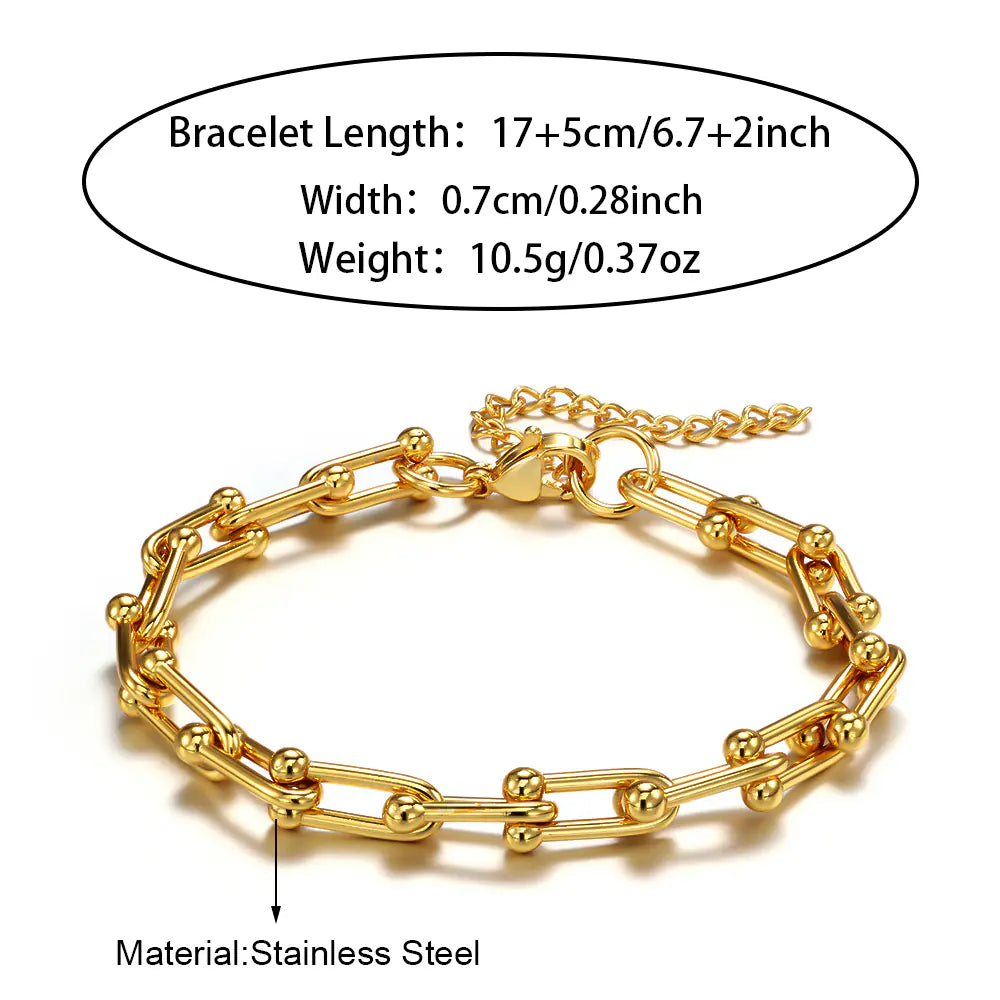 Stainless Steel Hippie Gothic Fashion Charm Bracelet    EJ25B02831G
