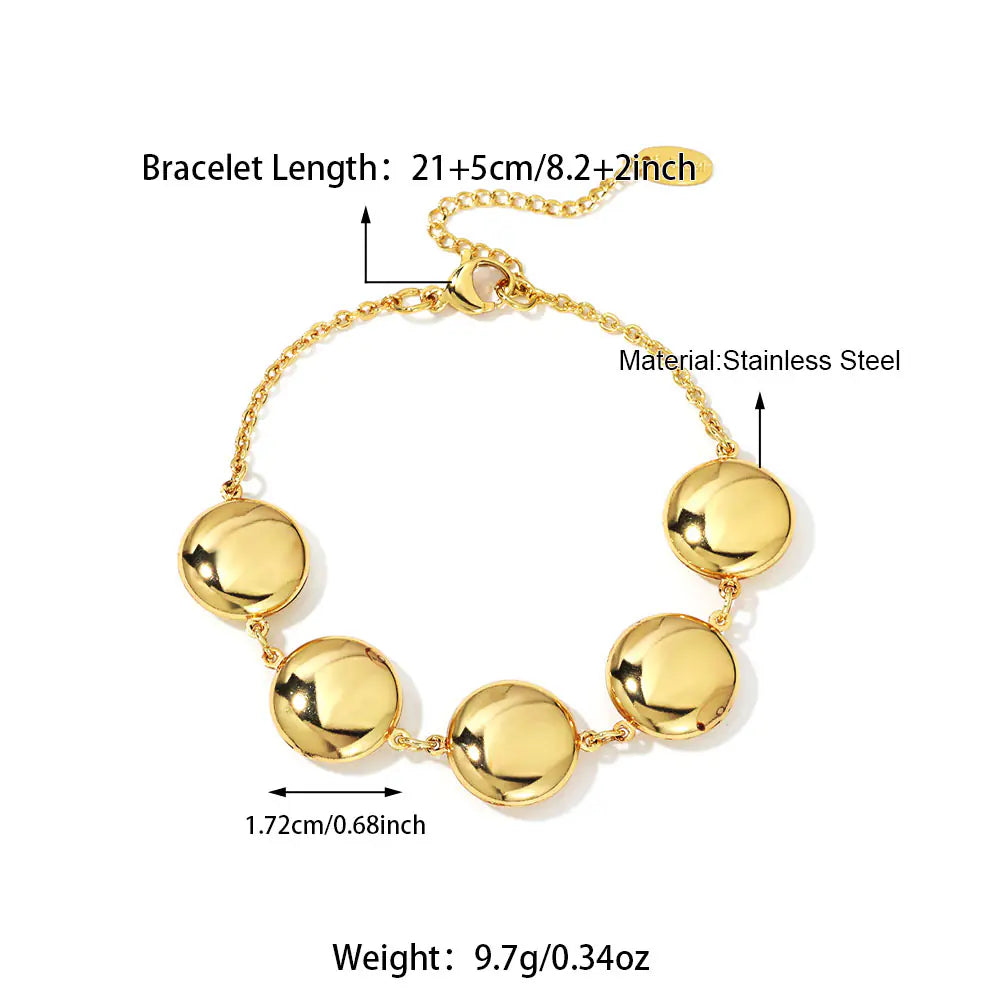 Gold Stainless Steel Little Stone Bracelet   EJ25B02838G