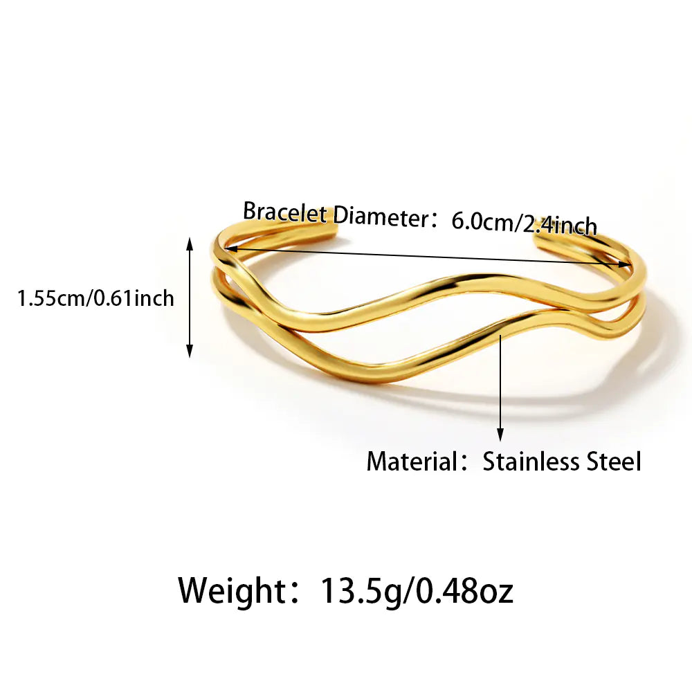 Wave Double Layer Line Bracelet  EJ25B02876G
