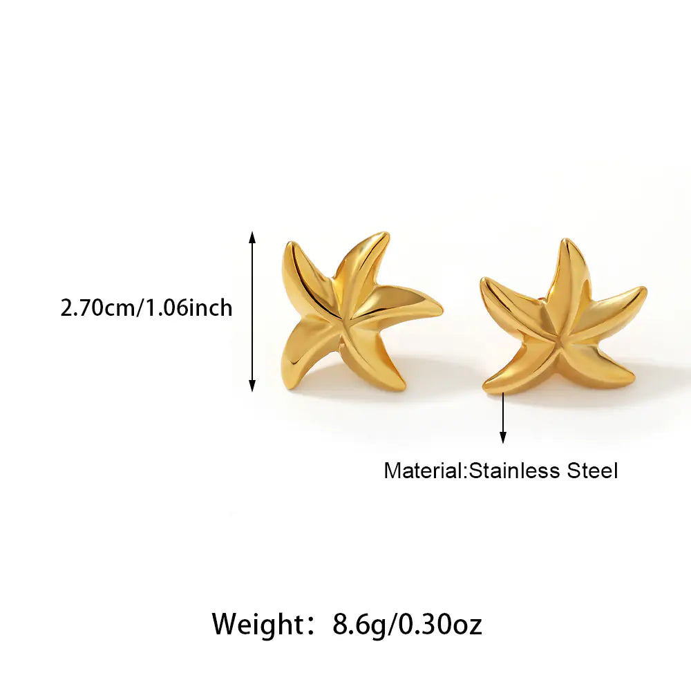 3mm Starfish Star Stud Earrings    EJ25E01464G