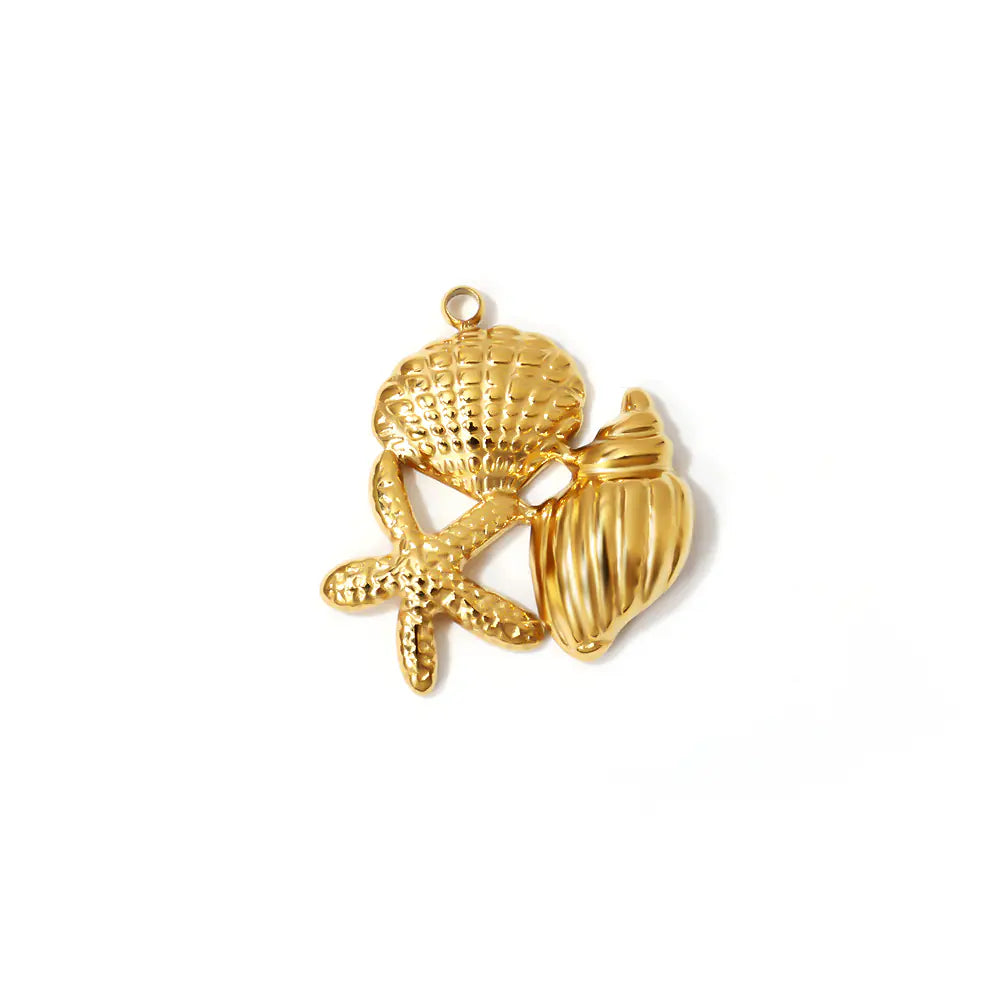Starfish Stainless Steel Pendant Conch Shape   EJ25N06247G