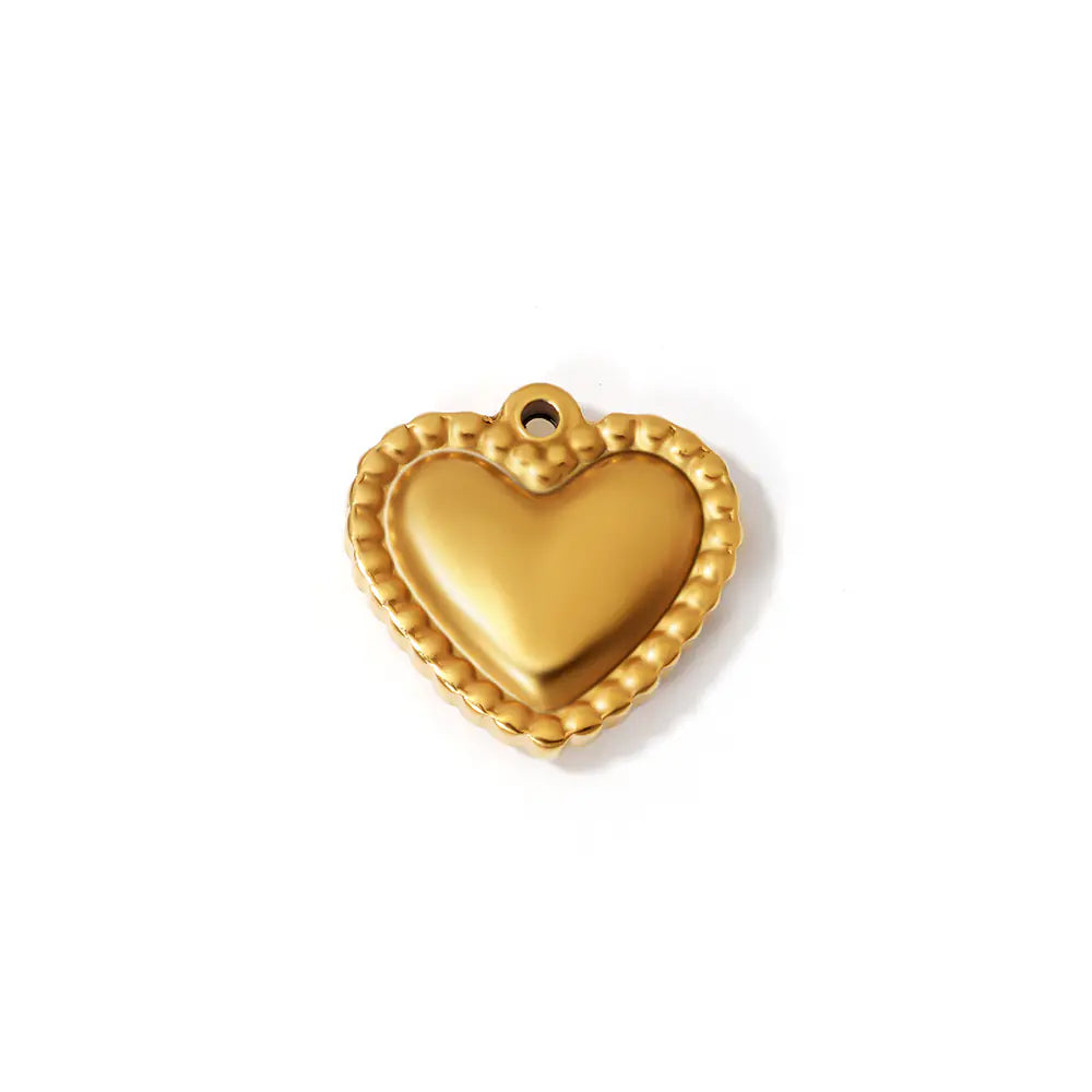 Stainless Steel Classical Heart Pendant Charms    EJ25N06250G