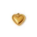 Stainless Steel Classical Heart Pendant Charms    EJ25N06250G