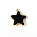 Stainless Steel Black Five-pointed Star Pendant EJN06298G