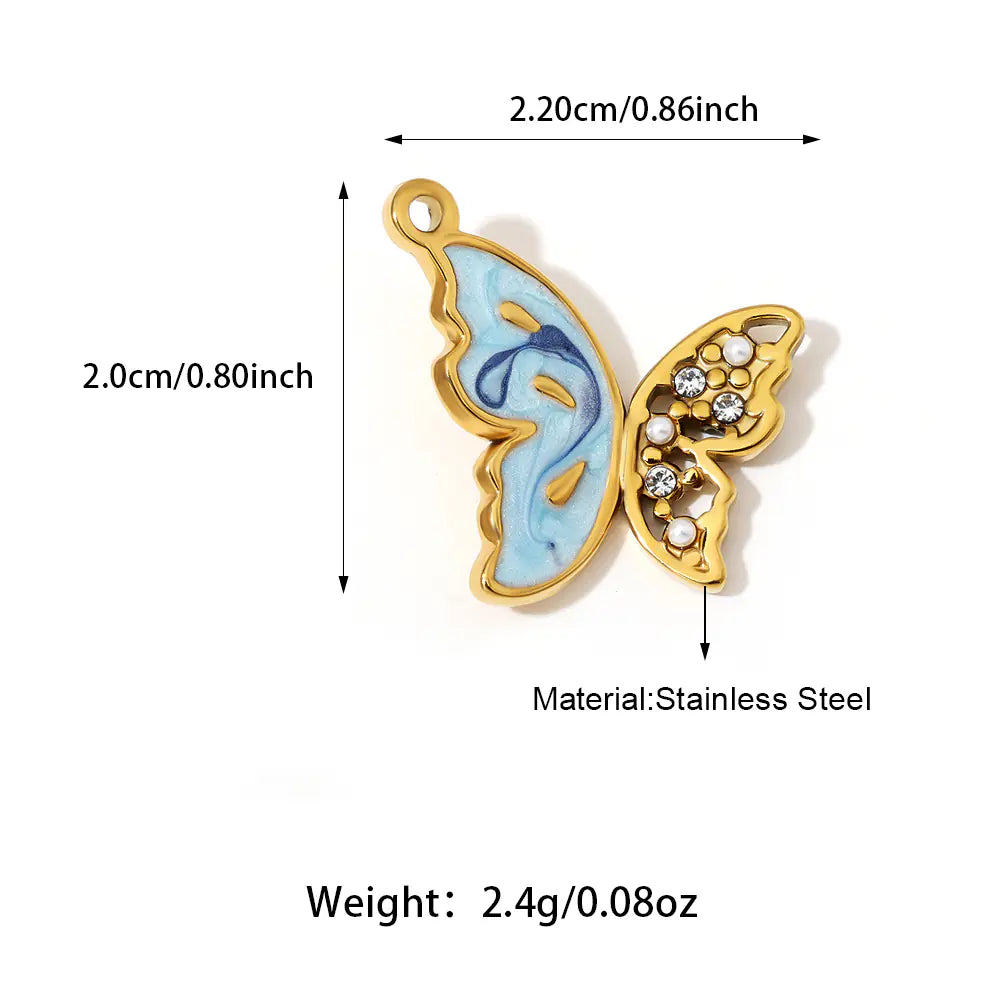 Colored Enamel Pearl Pendant   EJ25N06303G