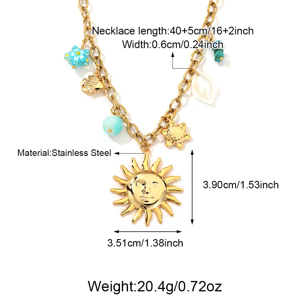 Sun Pendant Necklace    EJ25N06376G