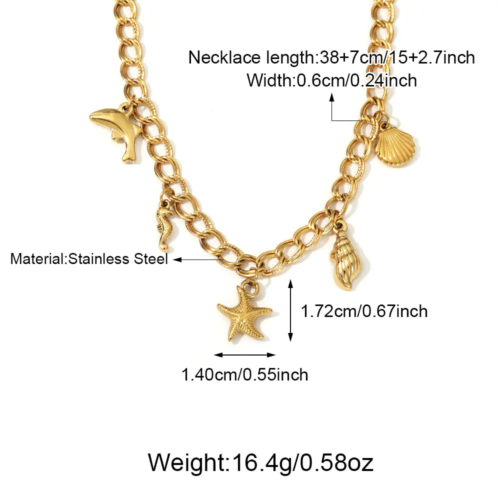 Marine Style Stainless Steel Necklace     EJ25N06403G