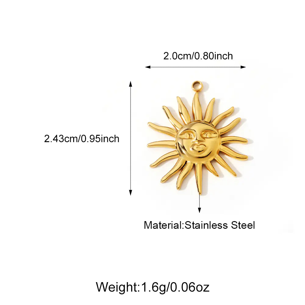 Hot-selling Stainless Steel Small Sun Pendant   EJ25N06472G