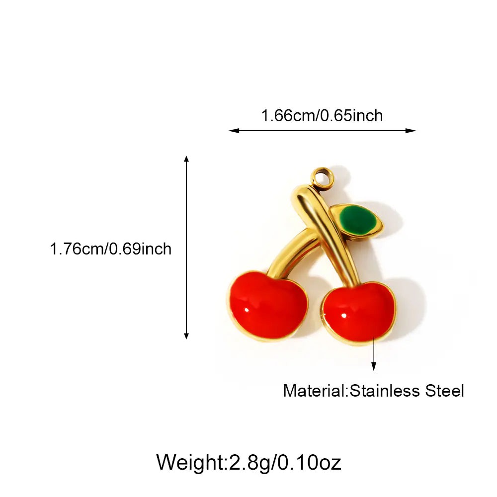 Fruit Charms Enamel Cherry Gold    EJ25N06479G