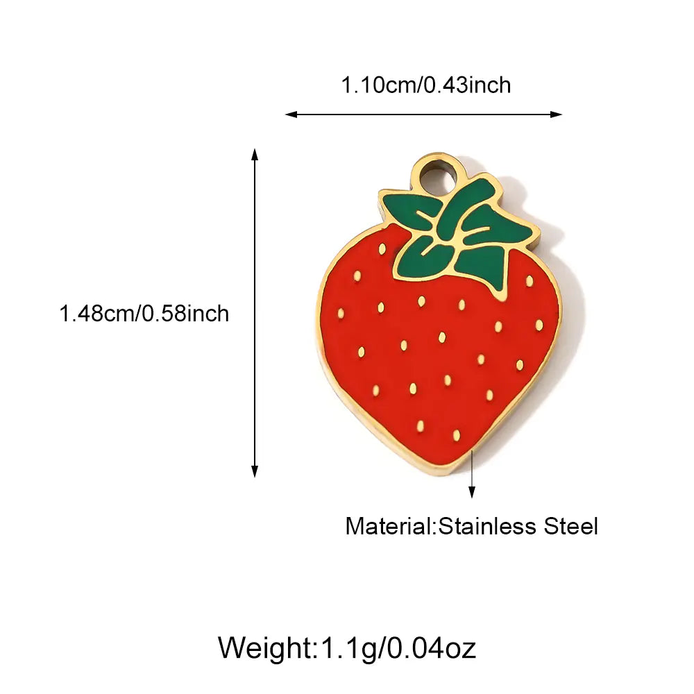 Strawberry Oil Dripping Pendant    EJ25N06504G