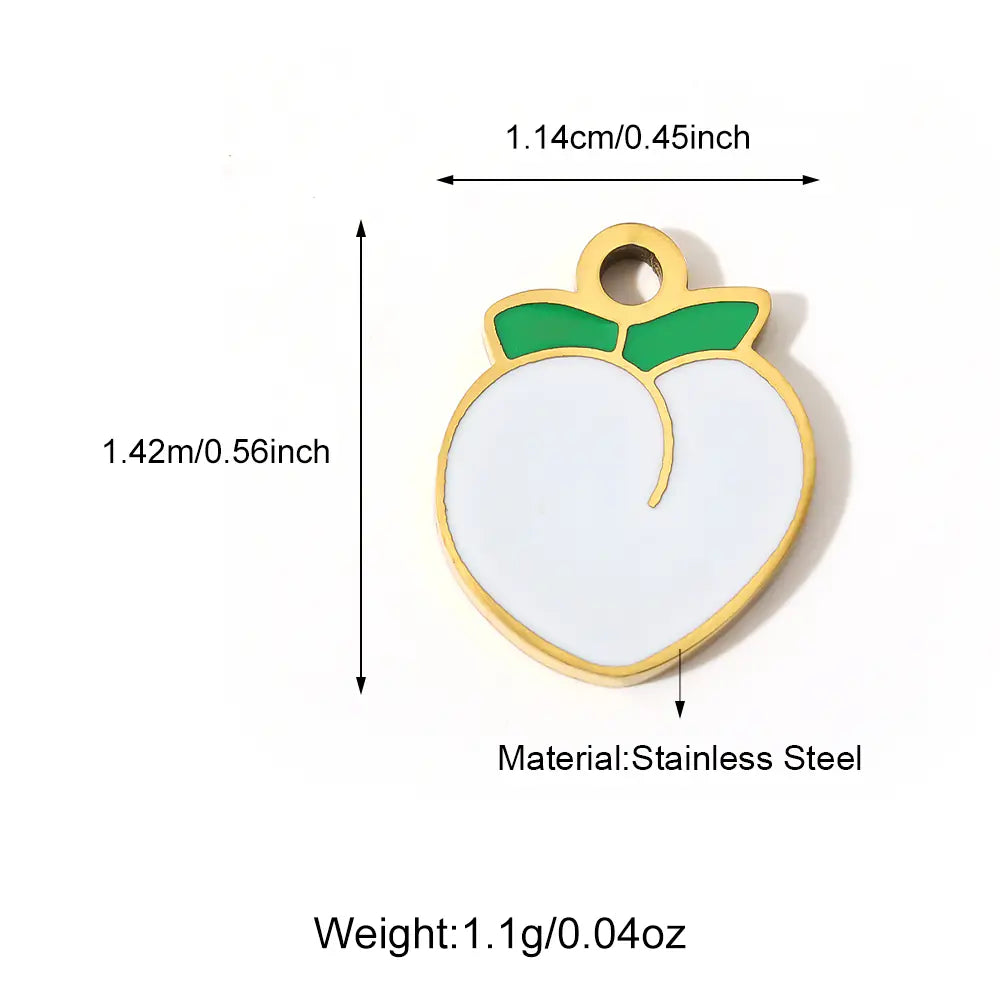 Oil Dripping White Peach Pendant    EJ25N06506G
