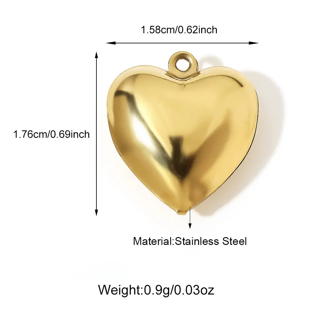 Hollow Heart Shape Stainless Steel Pendant     EJ25N06554G
