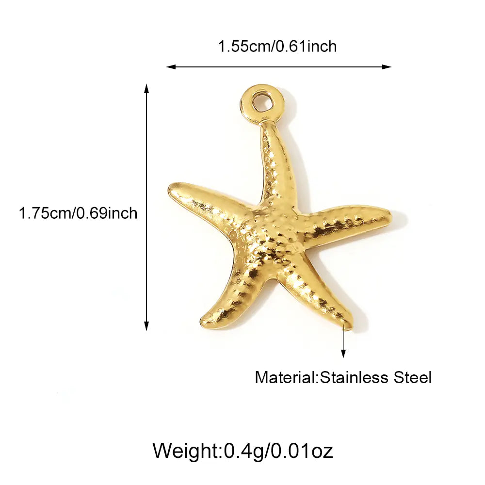 Sea star Design Stainless Steel Pendant    EJ25N06558G