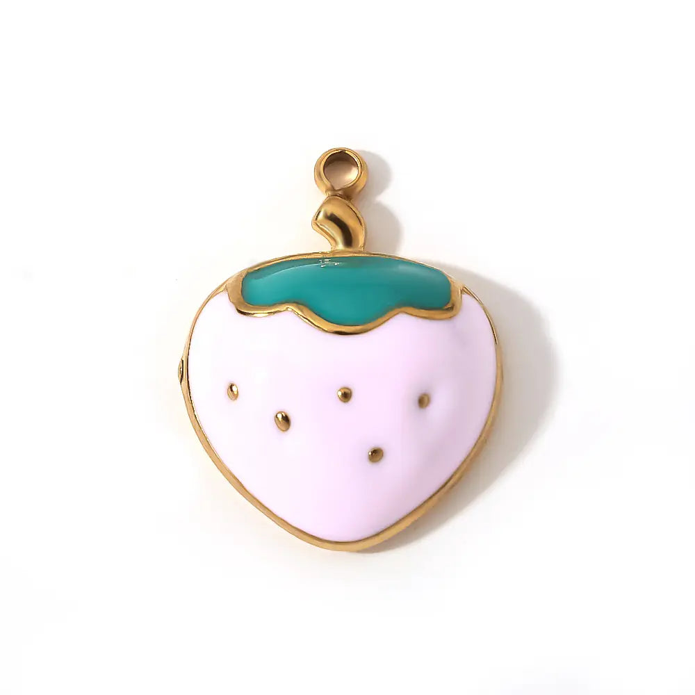 Pink Strawberry Fruit Pendant  EJ25N06580G