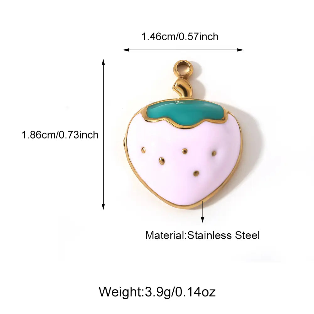 Pink Strawberry Fruit Pendant  EJ25N06580G