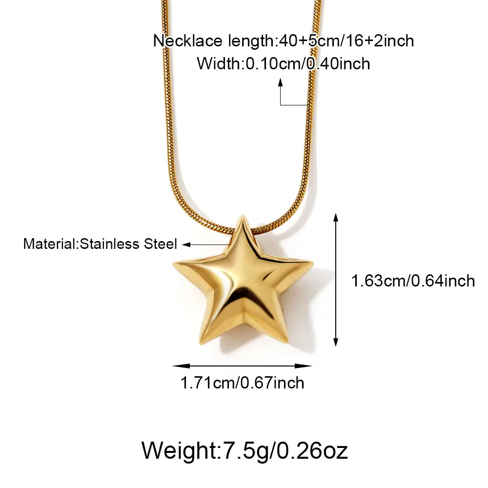 Star Pendant Necklace Stylish  EJ25N06588G