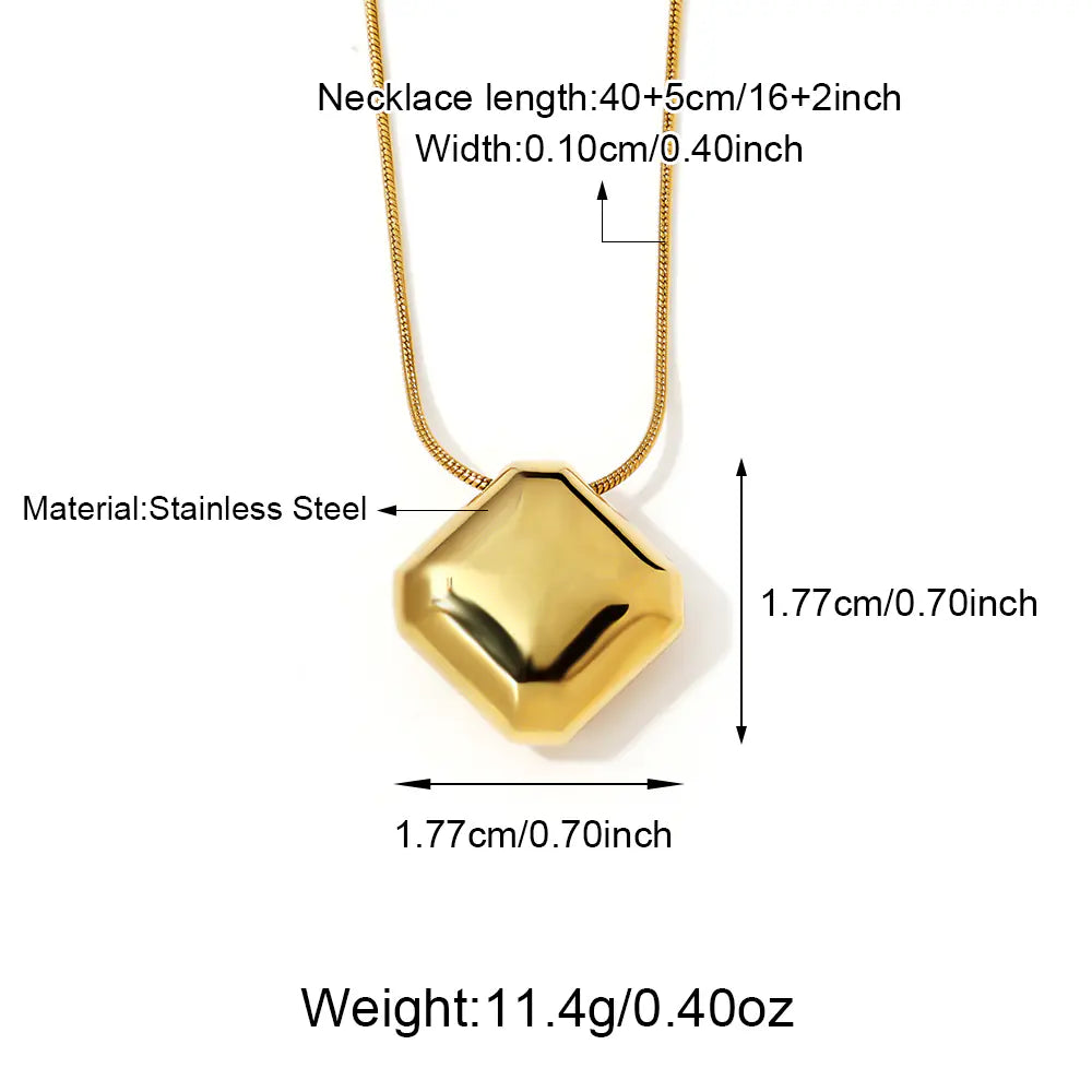 Blank square Pendant Necklace Stylish  EJ25N06589G