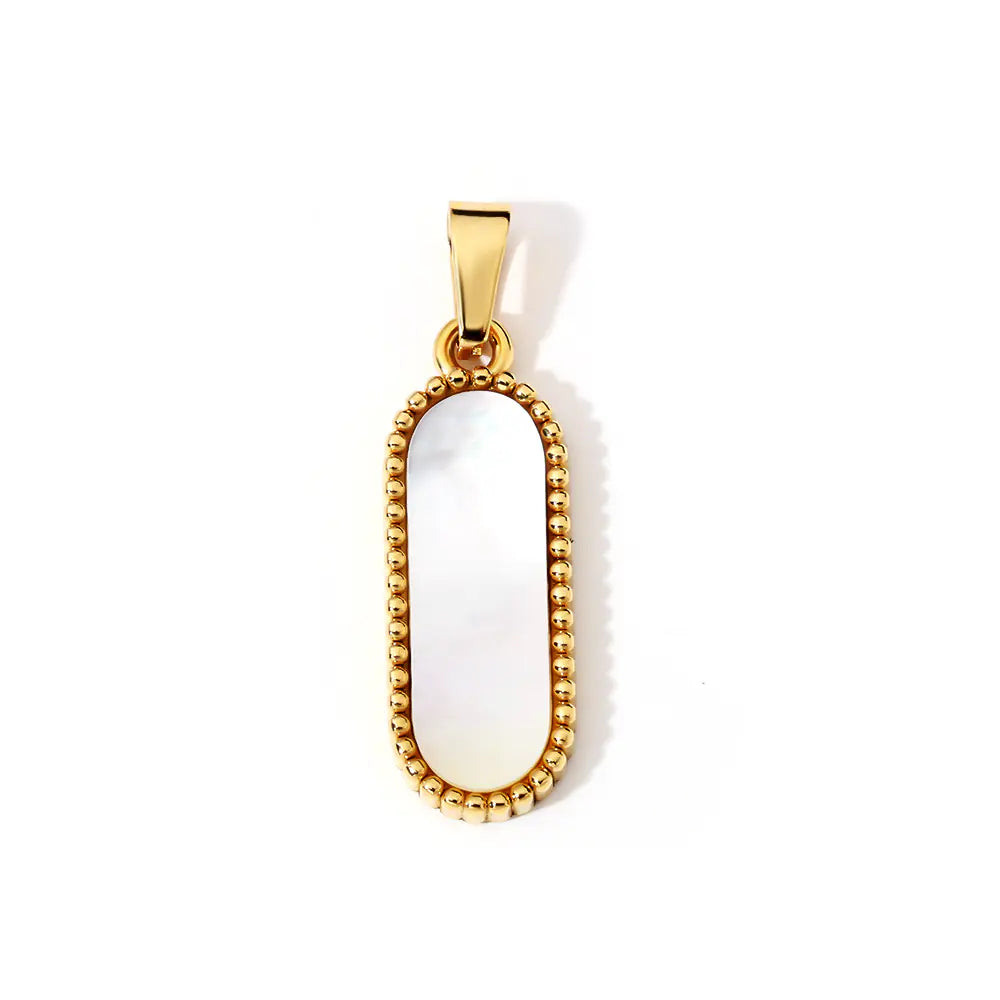 Bar-shaped Seashell Pendant  EJ25N06651G