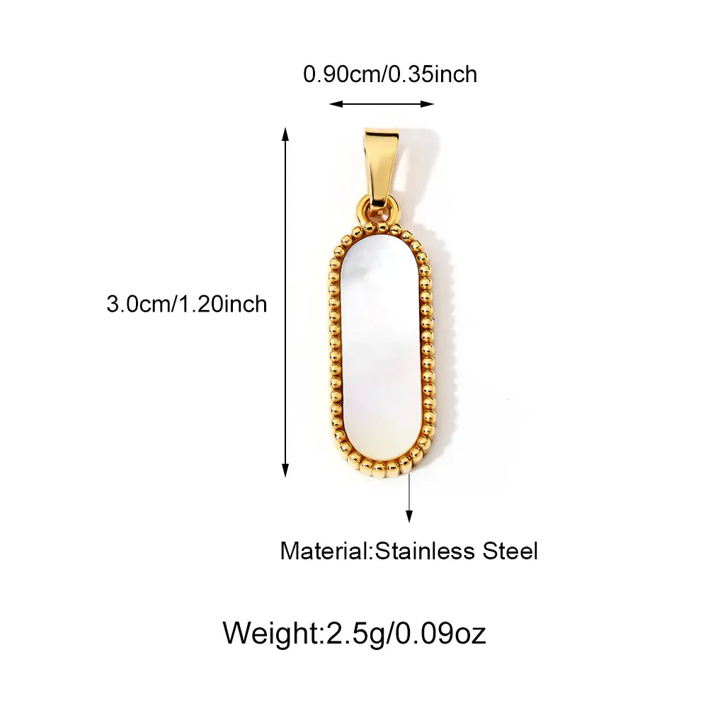 Bar-shaped Seashell Pendant  EJ25N06651G