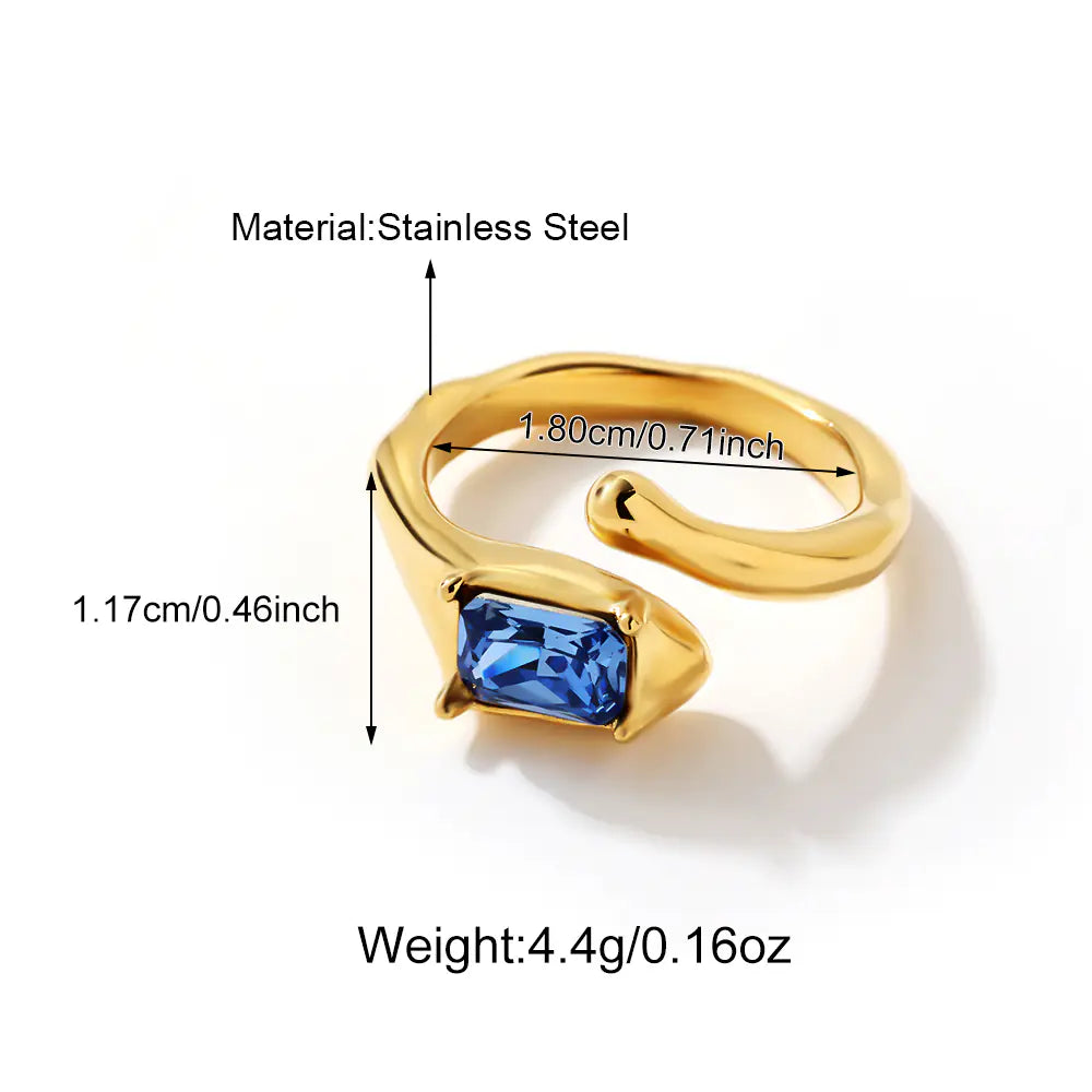 Blue Zircon Open-style Ring  EJ25R01361G