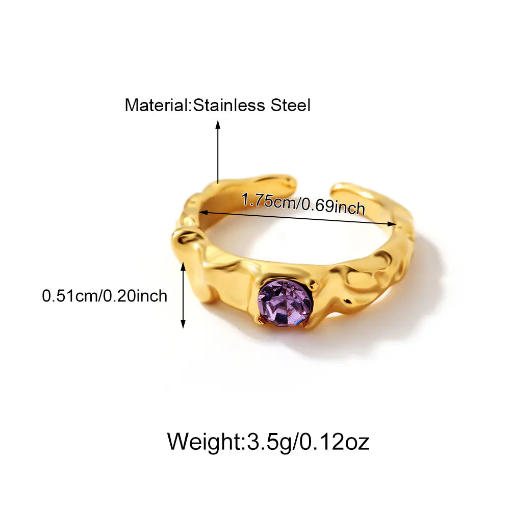 Purple Zircon Adjustable Ring    EJ25R01362G