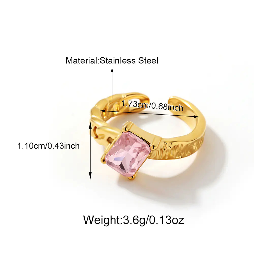 Pink Zircon Ring Adjustable   EJ25R01363G