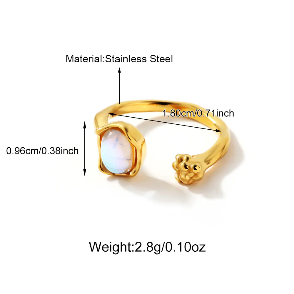 Moonstone Design Open Ring   EJ25R01370G