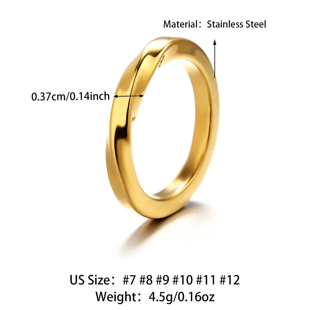 Simple Stainless Steel Open Ring  EJ25R01500