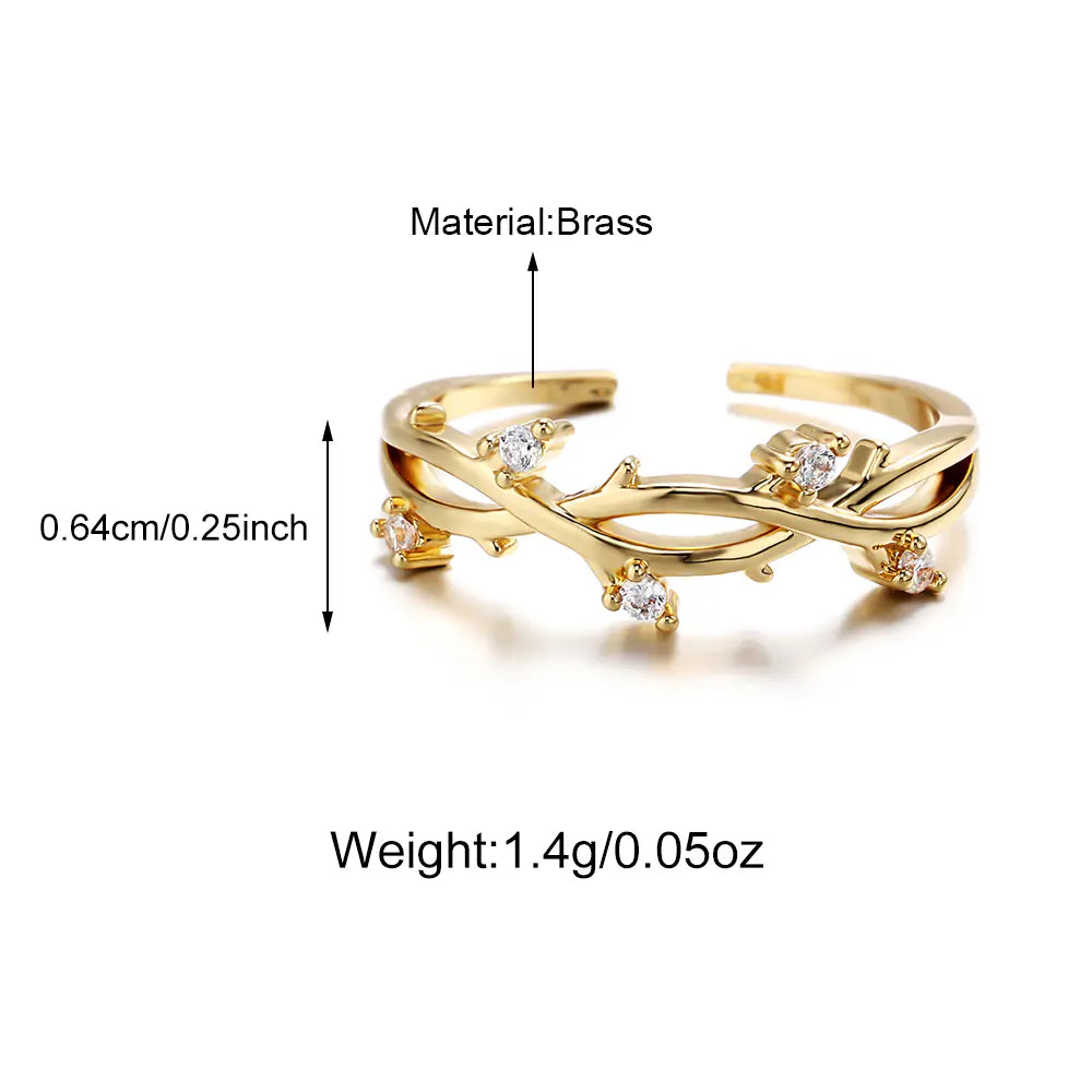 Leaf Design Round Eternity Band Rings EJR01542G
