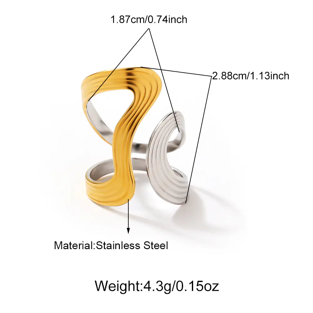Silver Gold Plated Stainless  EJ25R01545GS