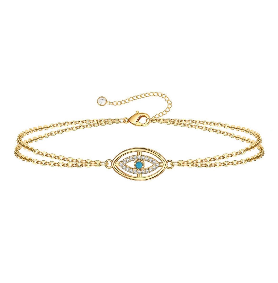 EVIL EYE" BRACELET, 18K GOLD PLATED EKB26001