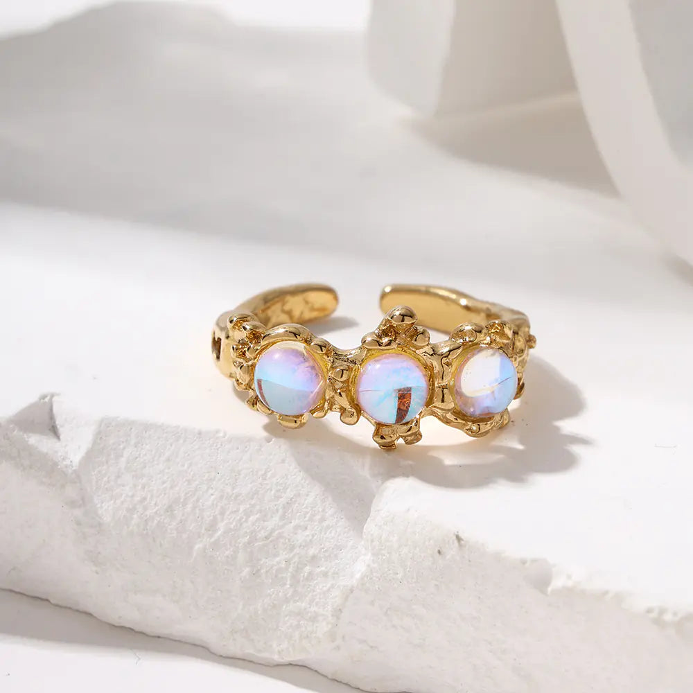 Moonstone Open Ring  Adjustable  EJ25R01360G