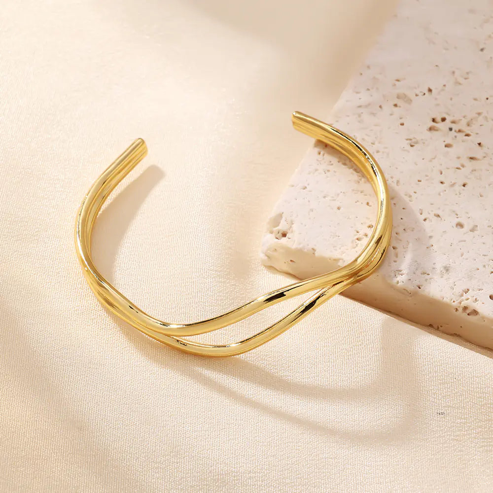 Wave Double Layer Line Bracelet  EJ25B02876G