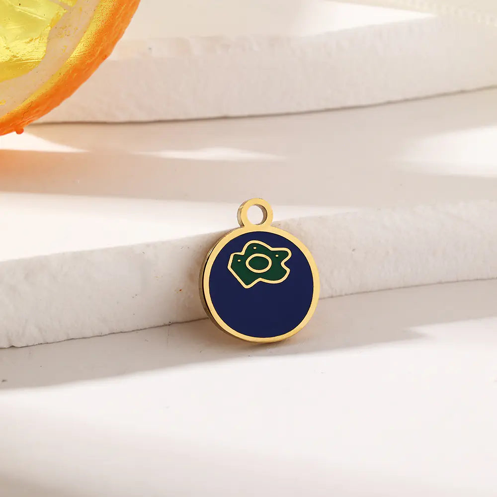 Blue Strawberry Oil Dripping Pendant    EJ25N06505G