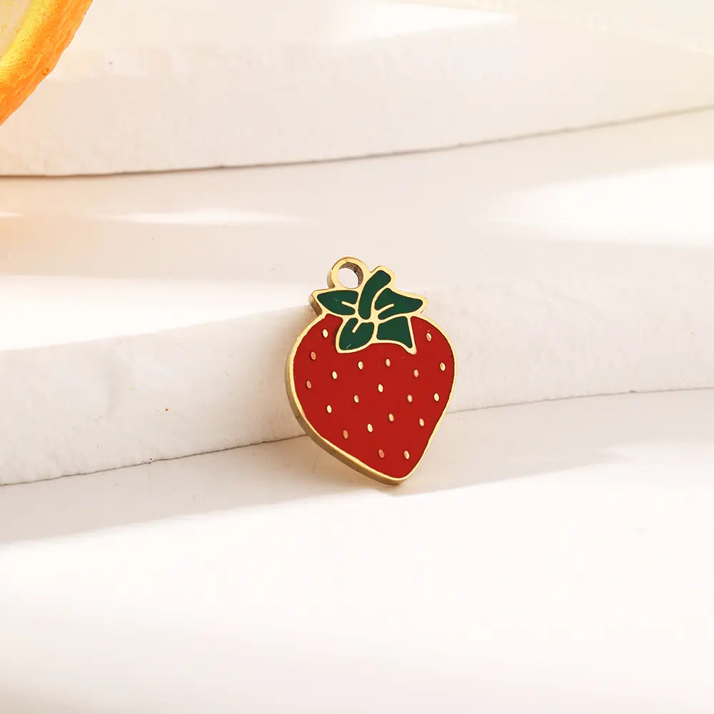 Strawberry Oil Dripping Pendant    EJ25N06504G