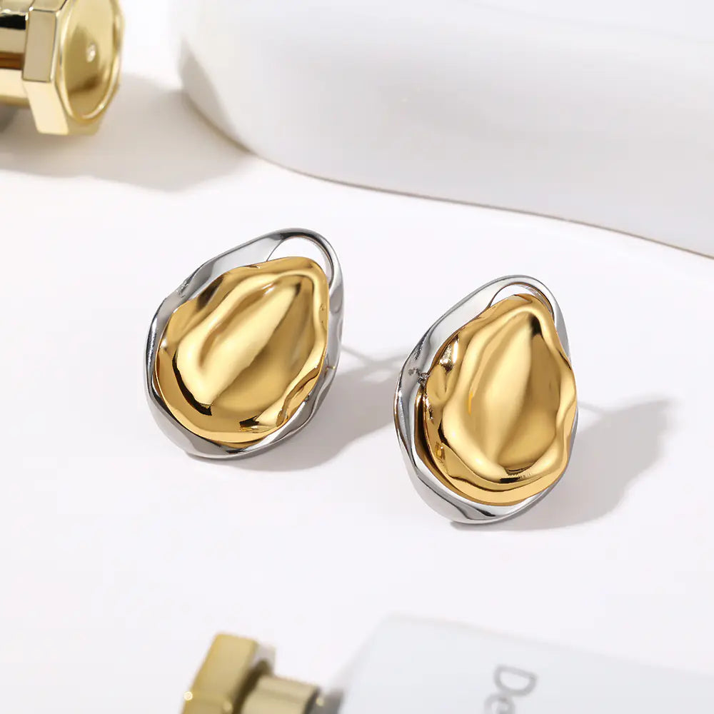 Hydraulic Dual-Color Earrings EJE01571GS