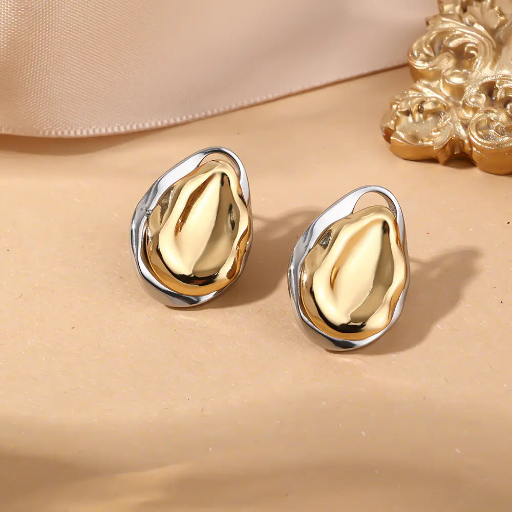 Hydraulic Dual-Color Earrings EJE01571GS