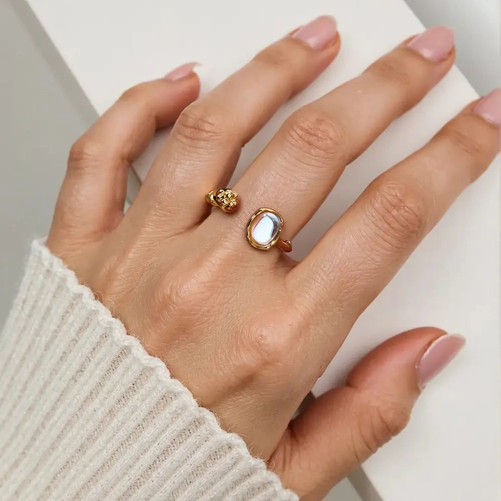 Moonstone Design Open Ring   EJ25R01370G