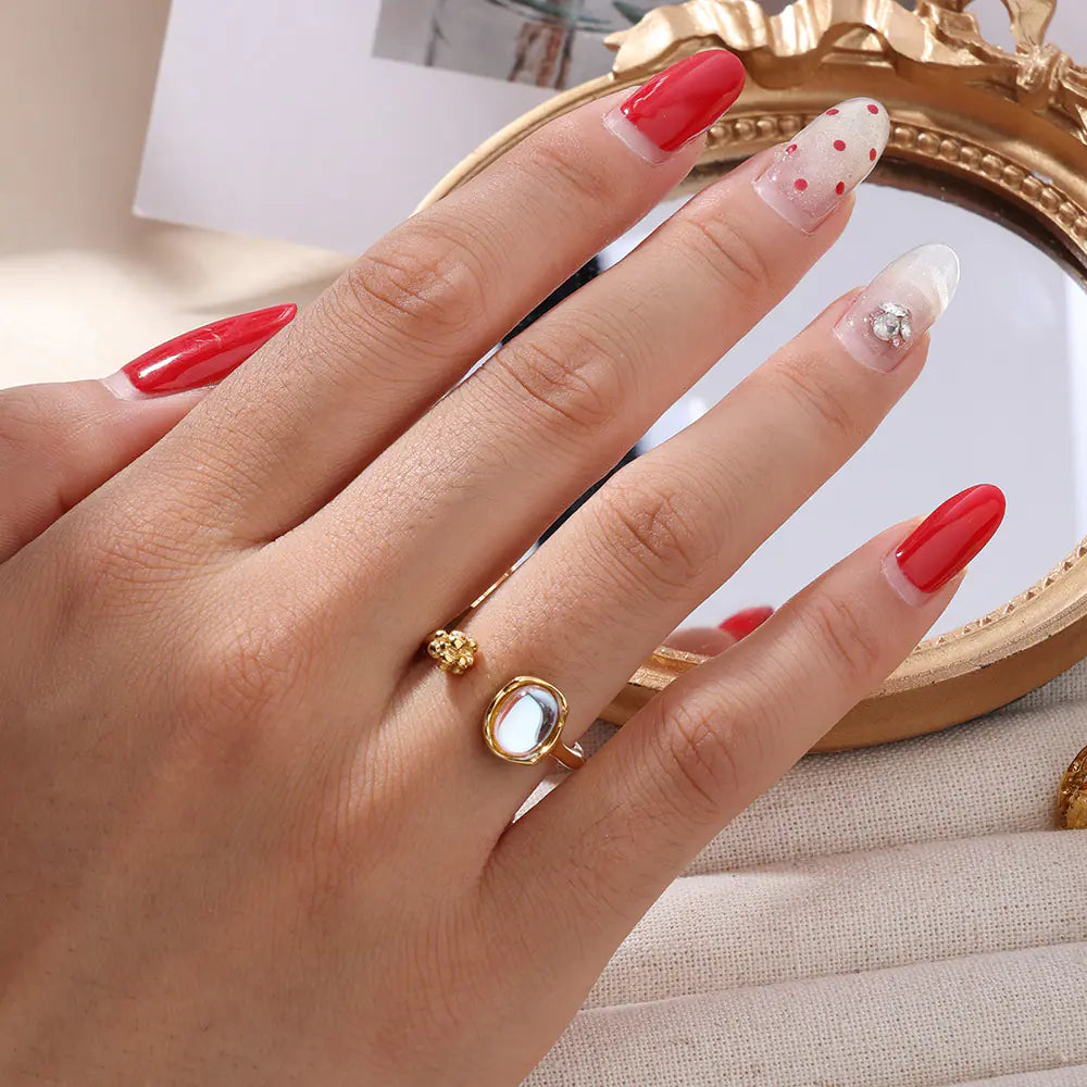 Moonstone Design Open Ring   EJ25R01370G