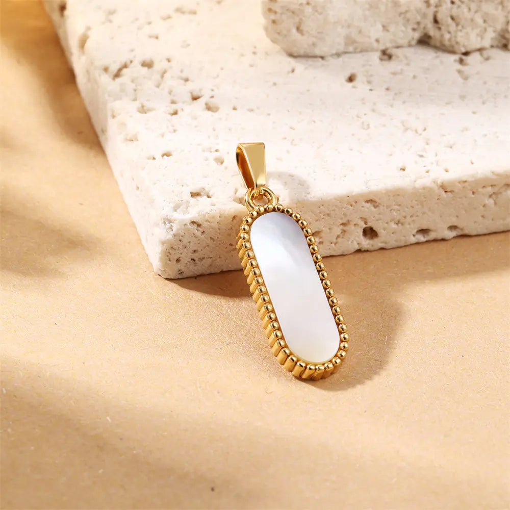 Bar-shaped Seashell Pendant  EJ25N06651G