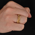 Cuban Chain Design Stainless Steel Ring  EJ25R01598