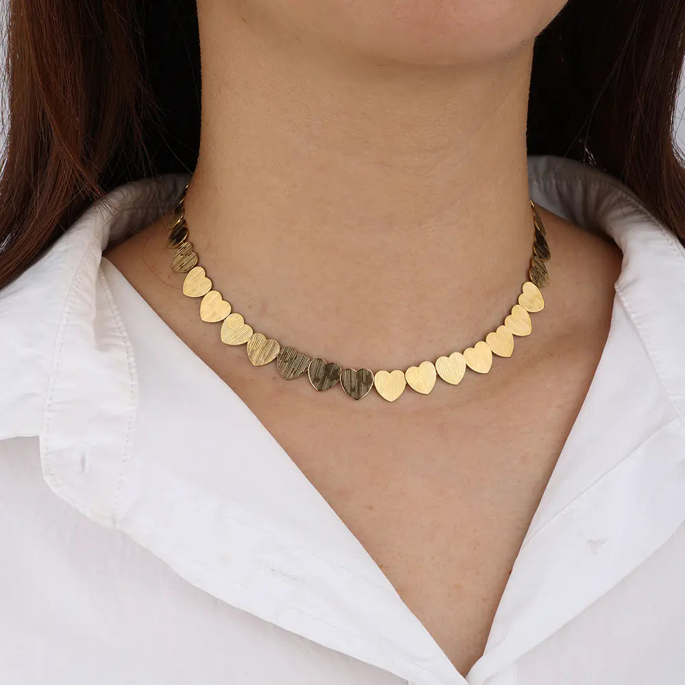 Heart Necklace Clavicle  EJN06402G