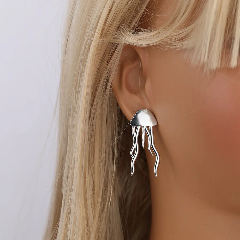 Waterproof Jellyfish Coral Earrings    EJ25E01479S