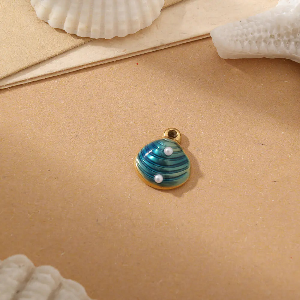 Shell Enamel Pearl Pendant   EJ25N06274G