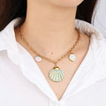 Green Shell Ocean Series Design Necklace   EJ25N06509G