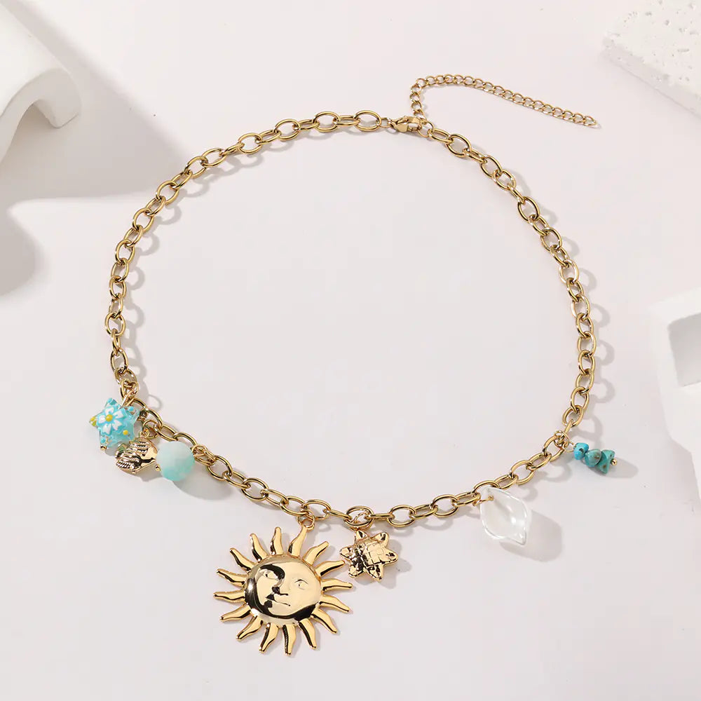 Sun Pendant Necklace    EJ25N06376G