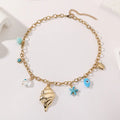 Sea Conch Design Stainless Steel Necklace  EJ25N06377G